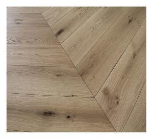 Quality Character ABCD grade 60 degree Euro Oak Chevron Engineered wood Flooring Natural Brushed UV lac wholesale