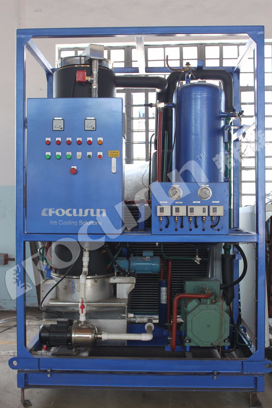Energy Mining 5 Ton Tube Ice Machine Evaporator with Bitzer Compressor and Performance