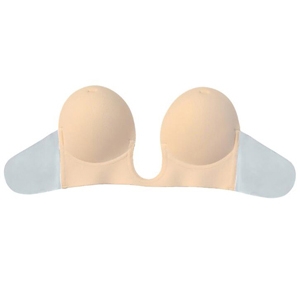 fashion forms women's strapless plus size u plunge stick on bra