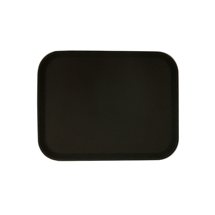 12*16inch Nonslip Rectangle Plastic Tray Large Recycled Plastic Plates Rubber Serving Tray For Hotel