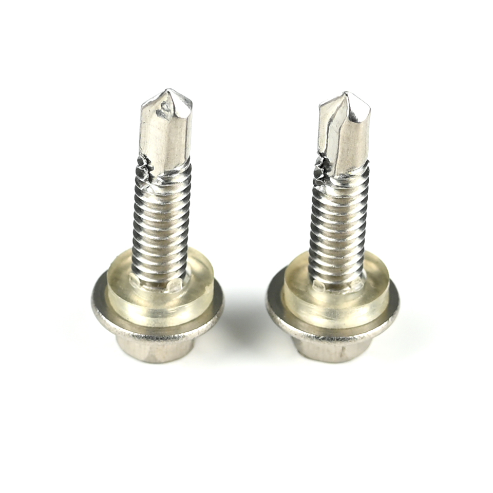 Stainless Steel Self Drilling Screws With Pvc Washer For Solar Fastener Installation