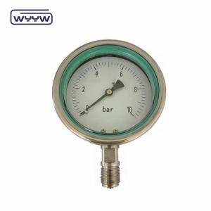 Quality shock resistant back brass mount pressure gauge customized range wholesale