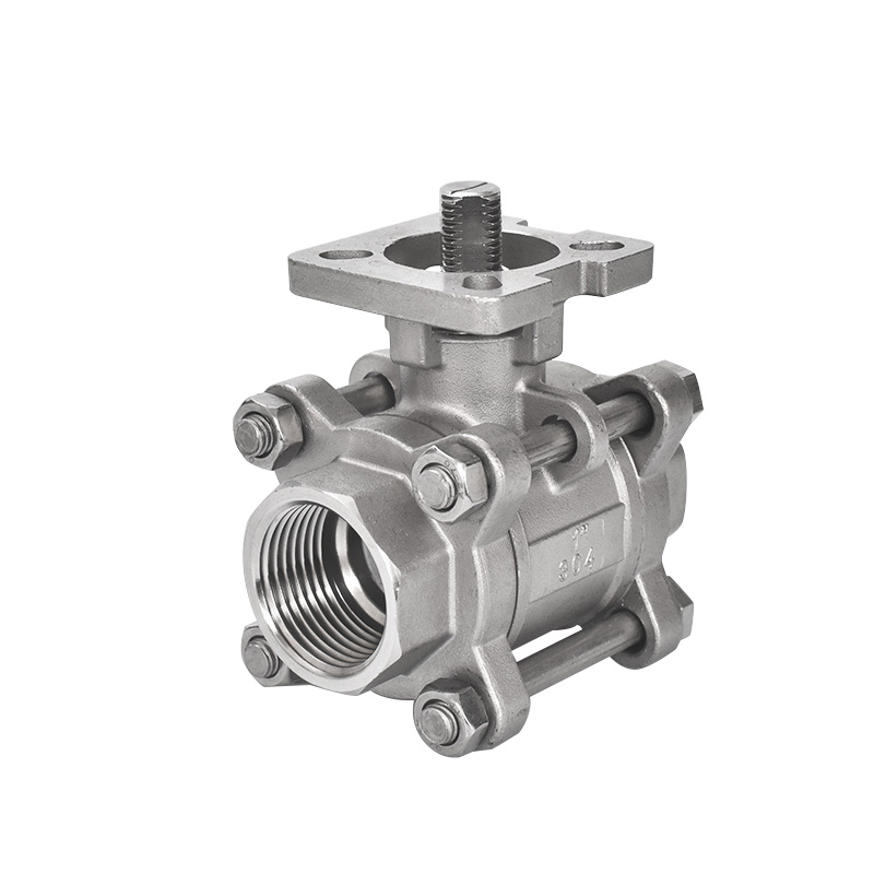 CF8 CF8m ISO5211 High Platform Thread 3PC Ball Valve