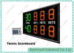 Aluminum Housing , Red / Green Electronic Tennis Scoreboard With Remote Control