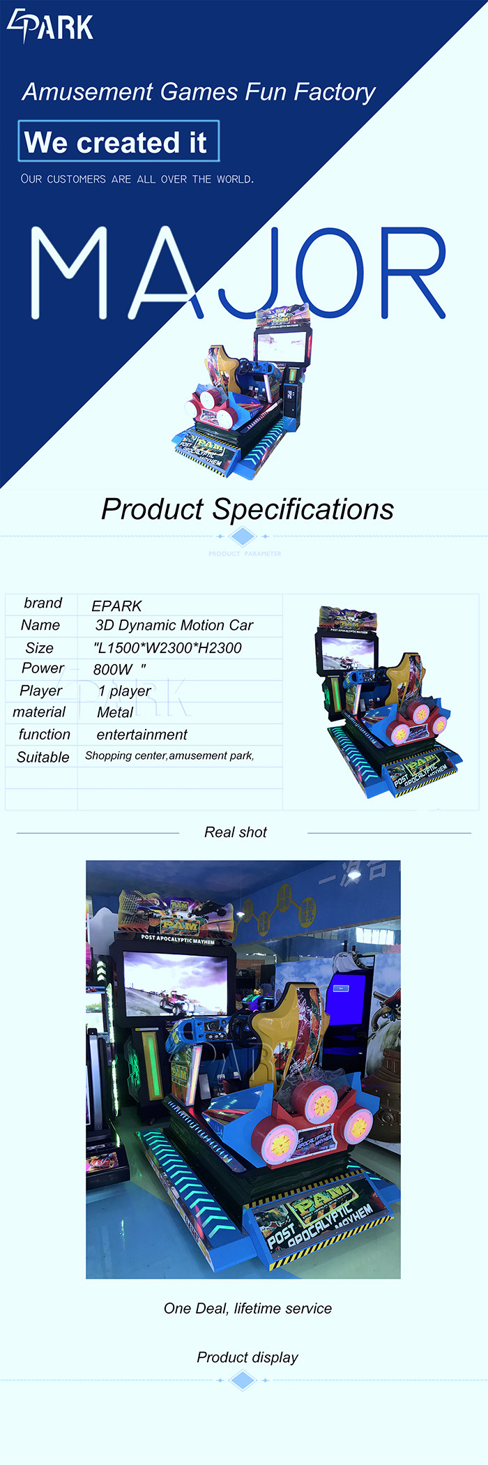 Dynamic Motion 3d Simulator Arcade Machine , 55 Inch Screen Full Motion Racing Car Video Games