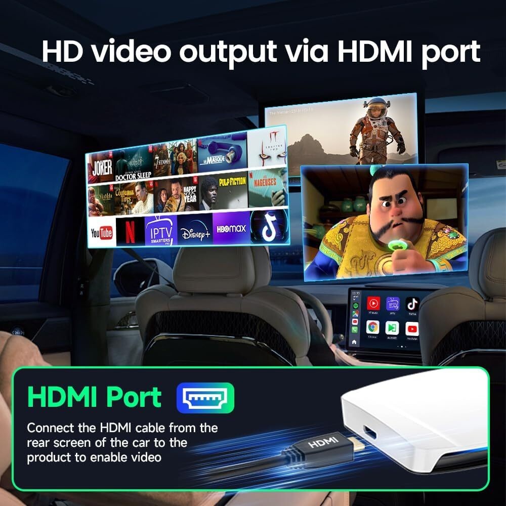 CPC200-TBox Wireless Adapter Carplay SM6225 Multimedia Andriod and Carplay 64Gb T-Box UHD Ai Box Youtube Netflix