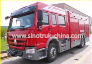 Quality 400HP Engine Rescue Fire Truck With 8 Ton Capacity Water Tank And Water Cannons wholesale