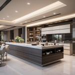 European Style American High End Marble Sintered Stone Glass Lacquer Kitchen