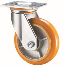 Quality orange polyurethane heavy duty caster wholesale