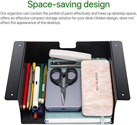Under desk shelf wire management rack holder for office/home wire storage