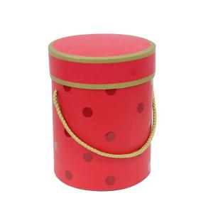 Quality OEM-Customized logo printing Cardboard box Red Cylindrical children's toy gift box wholesale