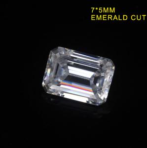 Quality Emeralde Cut Diamond Moissanite DEF Super White 5*7mm Loose Moissanite Stones wholesale