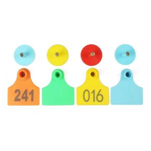 Quality 70x80mm 104x74mm UHF Animal RFID Ear Tags TPU Material For Livestock Monitoring wholesale