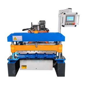 Quality 1000mm Touchscreen Metal Roofing Sheet Making Roll Forming Machine Plc Control wholesale