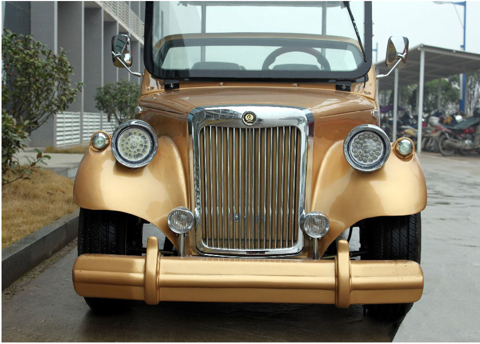 Classic Type Electric Club Car Utility Vehicle With Golden Yellow Color , 8 Seat