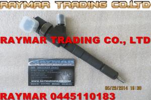 Quality BOSCH common rail injector 0445110183 for FIAT 55197124, 55197875, FORD 9S51-9F593-BA wholesale