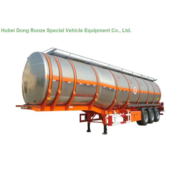 Aluminum Flammable Liquid Fuel Crude Oil Tanker Truck Trailer With Capacity
