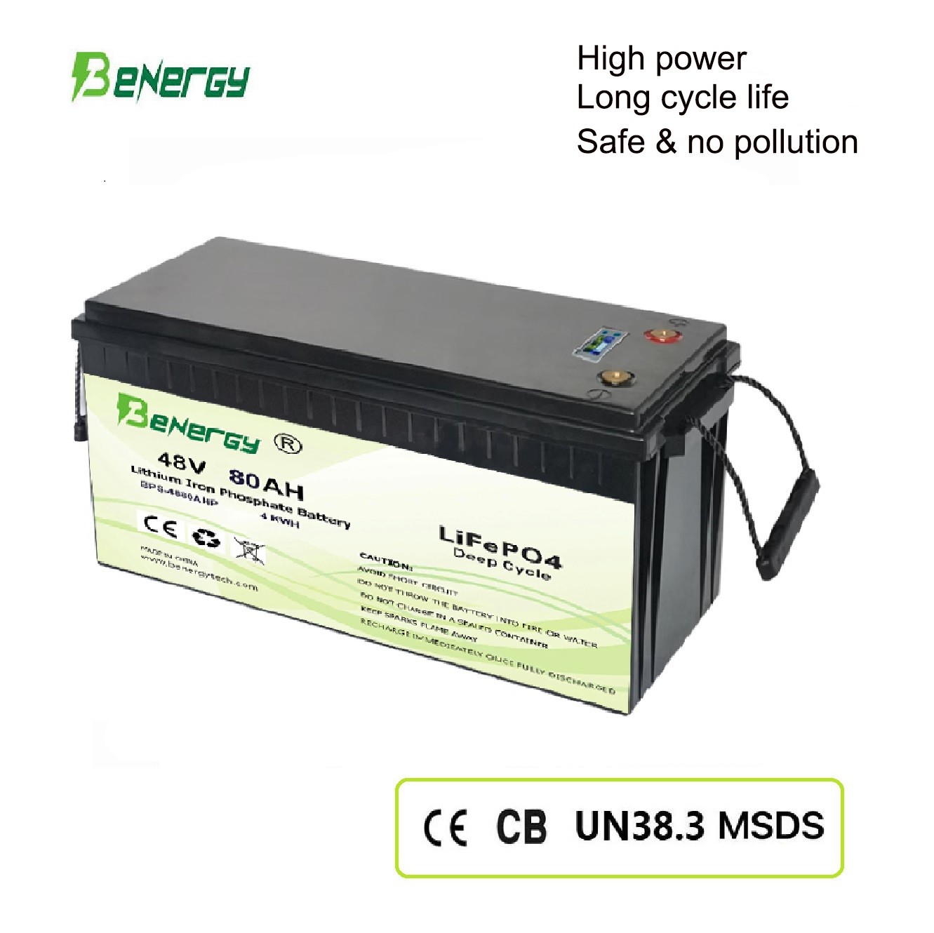 48V 80AH Lithium Battery Pack for Electric Vehicles E-Scooters and Golf Carts with Indicator Bluetooth and Standard Cases
