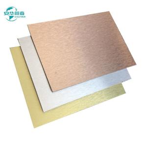 Quality 2mm/3mm/4mm/5mm/6mm Sandwich Brushed Aluminum Composite Panel Weather Resistant wholesale