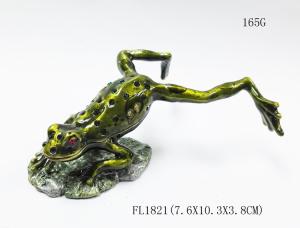 Quality Leaves the frog shape trinket box with rhinestone for lovely jewelry box wholesale