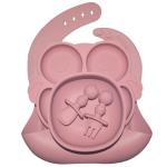 6 Pcs Silicone Baby Feeding Plates With Cup Bib Bowl Fork Spoon Nontoxic Food