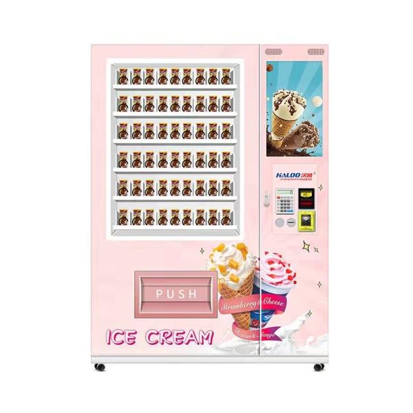 CE Certified Automatic Ice Cream Vending Machine Frozen Ice Cream Vending