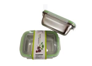 Quality Reusable Stainless Steel Container With Transparent Plastic Lid 18cm wholesale