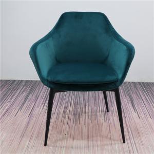 Quality Nordic Restaurant Fabric 80cm Black Painted Dining Chair wholesale