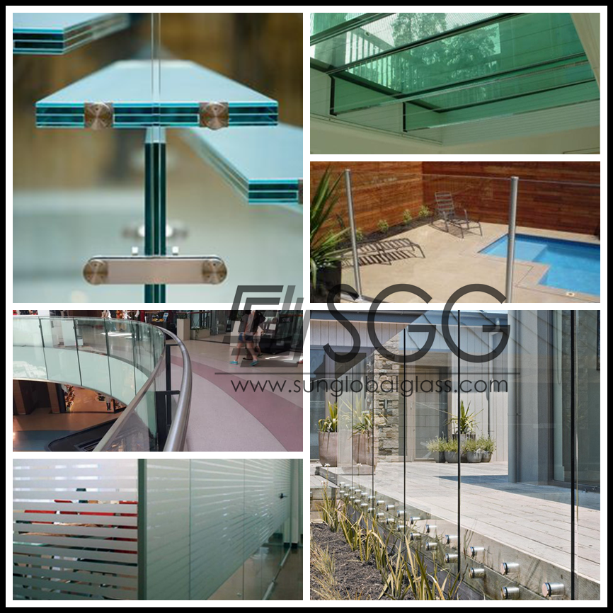 8.38mm opaque laminated safety glass