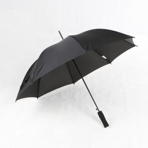 Quality Junior Black Long Handle Umbrella , Full Size Compact Walking Stick Umbrella wholesale