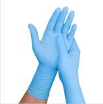 Healthcare Use Disposable Sterile Gloves Medium Size Blue Color Heavy Duty