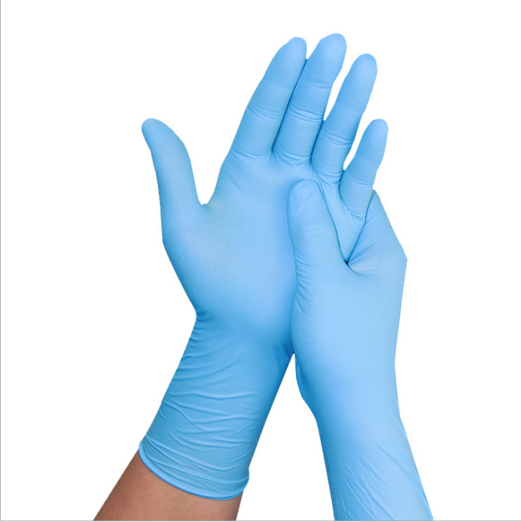 Customized S M L 3.5g Blue Medical Nitrile Gloves