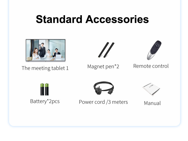 Wall Mounted Touch Screen Whiteboard 65'' 4K Digital Display Precise Writting