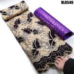 Nigerian Dress for Lady Dress Supoo Popular Tulle Lace with Velvet Lace African