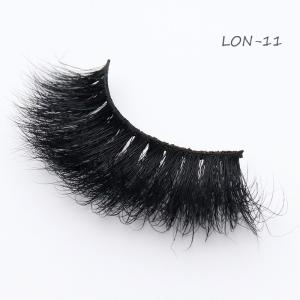 Quality Full Strip Fluffy Mink Lashes , Wispy 22mm Mink Lashes wholesale