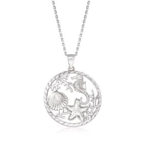 Quality Ross-Simons Sterling Silver Sea Life Jewelry Pendant Necklace wholesale