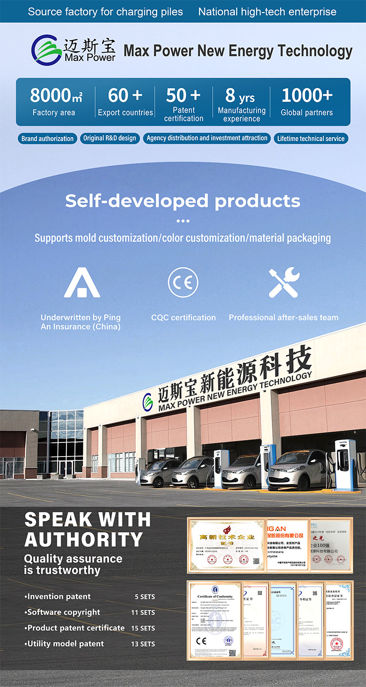 IP 65 Level MAXPOWER OCPP CCS2 22kw Wall Mounted EVSE AC Commercial EV Charger with LAN Network Connection