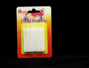 Quality Shining White Spiral Glitter Birthday Candles , Happy Anniversary Cake Candles wholesale