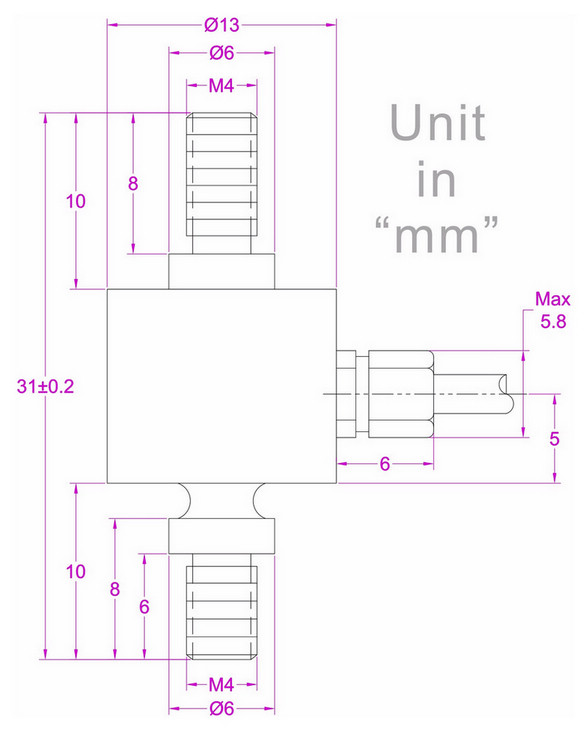 tension and compression force measurement 100N