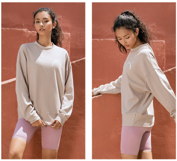 Crew Neck Plain Pullover Sweatshirt Oversized Solid Long Hoodies
