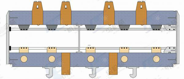Weaving Machine Textile Spares Parts Heald Frame Guide For Picanol Vamatex Rapier Loom