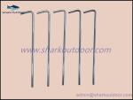 7" Zinc plated steel round wire tent pegs