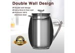 Pear Shape Double Wall Tea & Coffee Maker French Press Coffee Plunger 34oz
