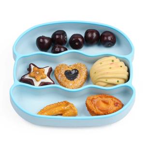 Quality Silicone Baby Feeding Set 200ml Capacity Silicone Weaning Plate wholesale
