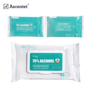 Quality Customized Logo Size 75% Alcohol Antibacterial Disinfectant Home Office Car Hand Disinfectant Alcohol Wet Wipes wholesale