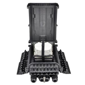 Quality Horizontal IP68 Pole Fiber Optic Socket Panel 155mm Ftth Fiber Optic Termination Box wholesale
