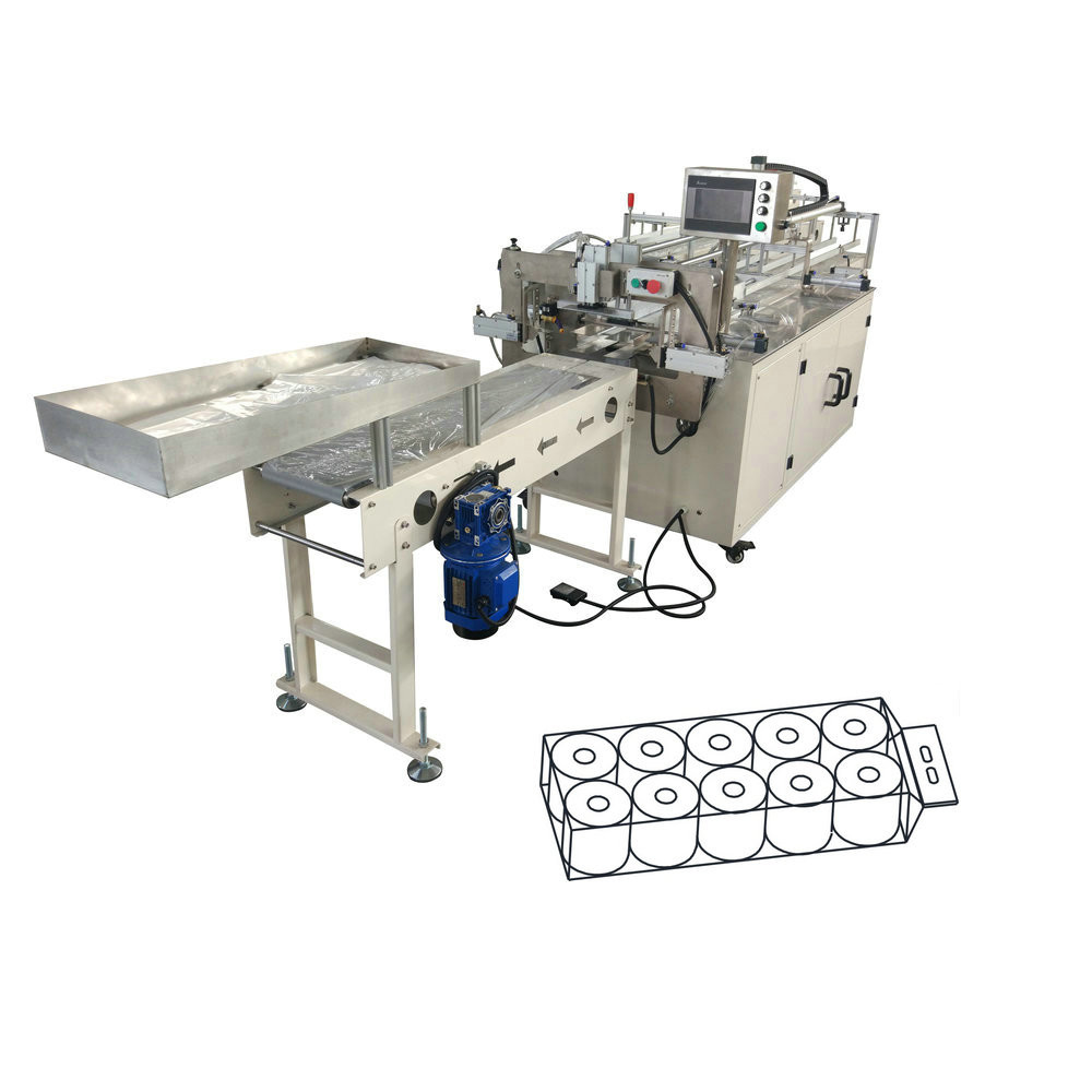 Good Quality Semi Automatic Easy Operation Medium Toilet Paper Rolls Packing Machine