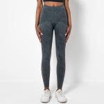 European and n style retro wash yoga pants, seamless fitness pants, tight