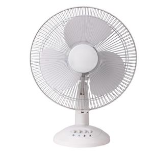 Quality Rechargeable Table Top Fan White 12 Inch 12V Digital Plastic Ce Household Air Cooling Fan Free Spare Parts 3 PP Blades 2pcs/ Box wholesale