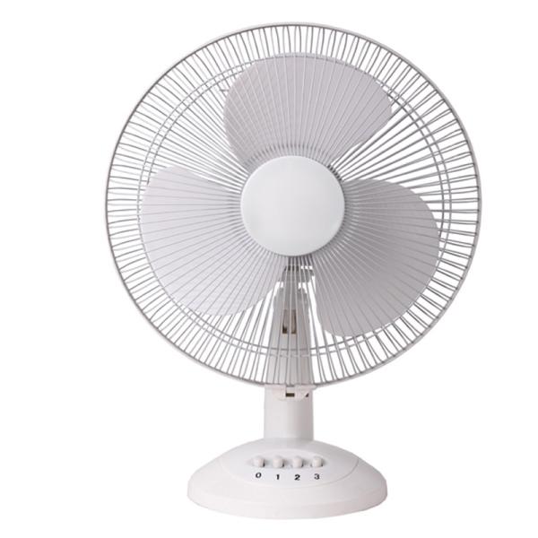 Rechargeable Table Top Fan White 12 Inch 12V Digital Plastic Ce Household Air